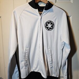 Star Wars White Bomber Jacket with Black Emblem